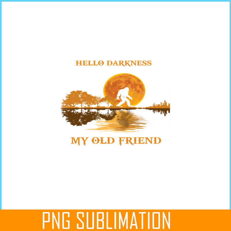 CAMP07112377-HELLO DARKNESS PNG MY OLD FRIEND PNG Bigfoot in moonlight PNG.png