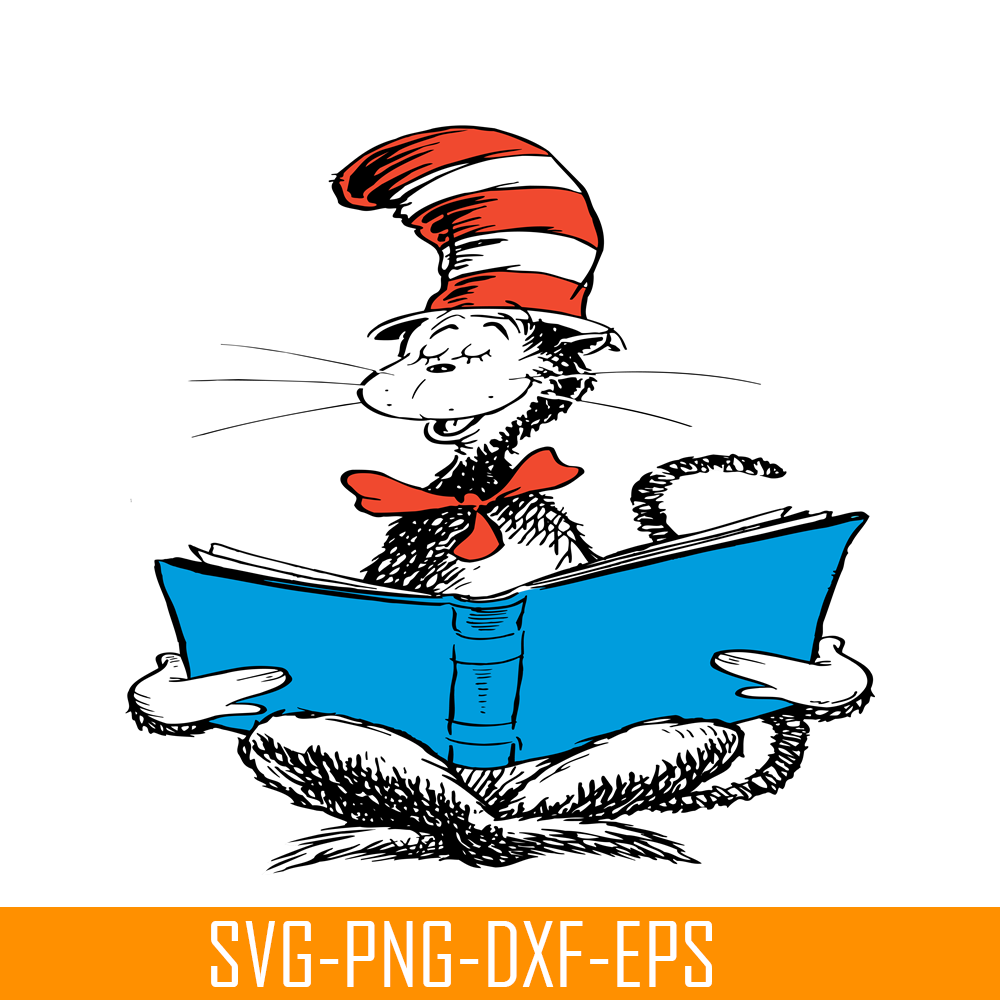 DS104122334-The Cat Reding Book SVG, Dr Seuss SVG, Cat in the Hat SVG DS104122334.png