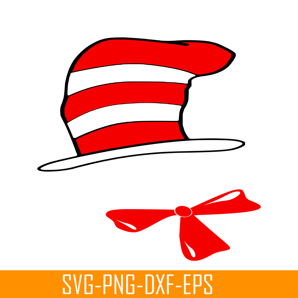 DS105122320-Hat and Bow SVG, Dr Seuss SVG, Cat In The Hat SVG DS105122320.png