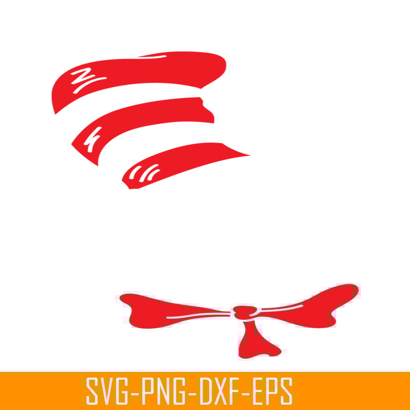 DS205122373-The Red Hat And Bow SVG, Dr Seuss SVG, Cat In The Hat SVG DS205122373.png