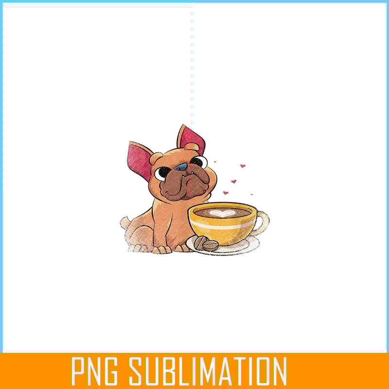 HL161023119-Frenchie Cute Dog Lover Barista Coffee PNG, Frenchie Dog Lover PNG, French Dog Artwork PNG.png