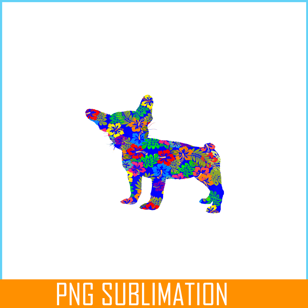 HL161023158-Hawaiian Frenchie BullDog PNG, Frenchie Bulldog PNG, French Dog Artwork PNG.png