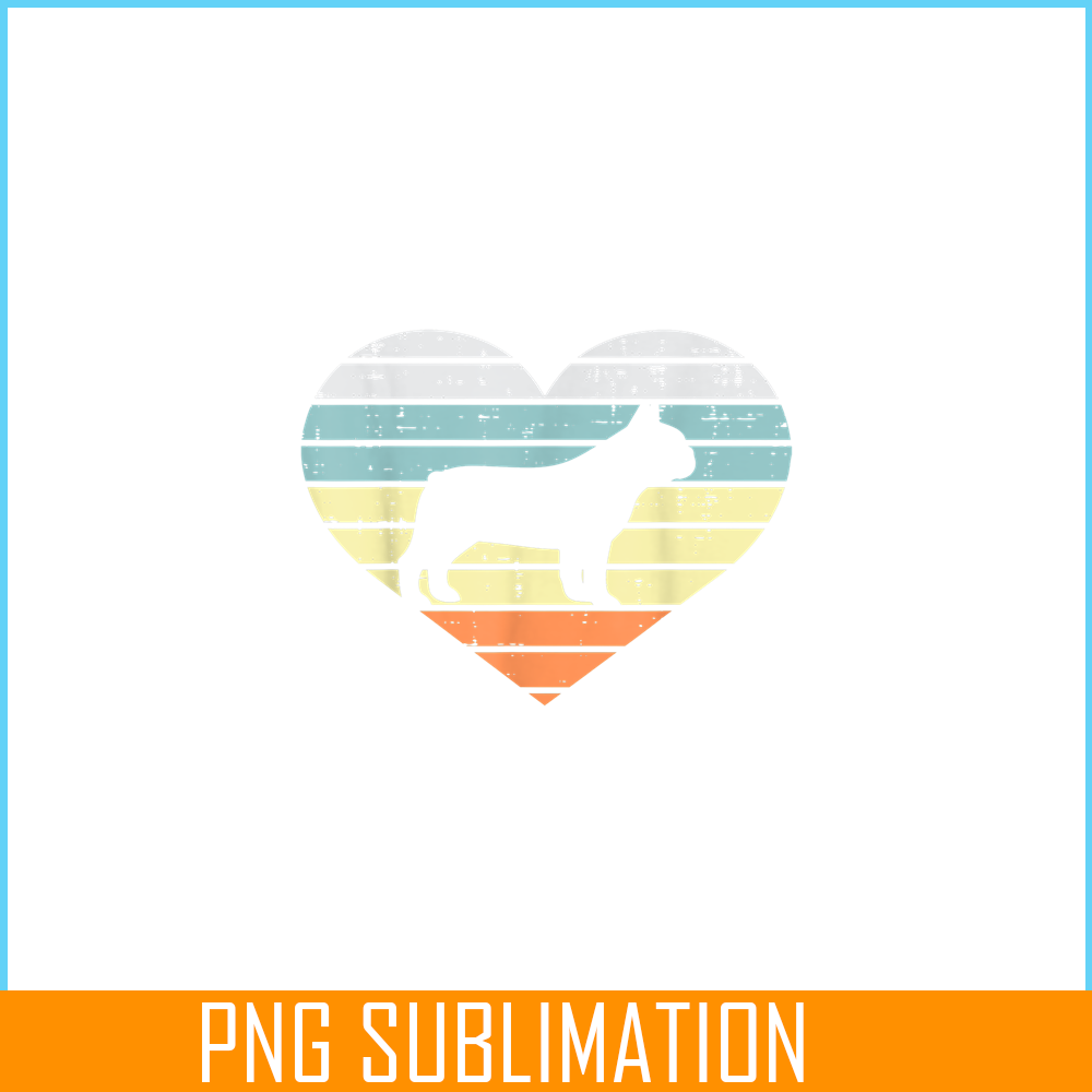 HL16102366-French Bulldog Heart Sunset Retro PNG, Frenchie Dog Lover PNG, French Dog Artwork PNG.png