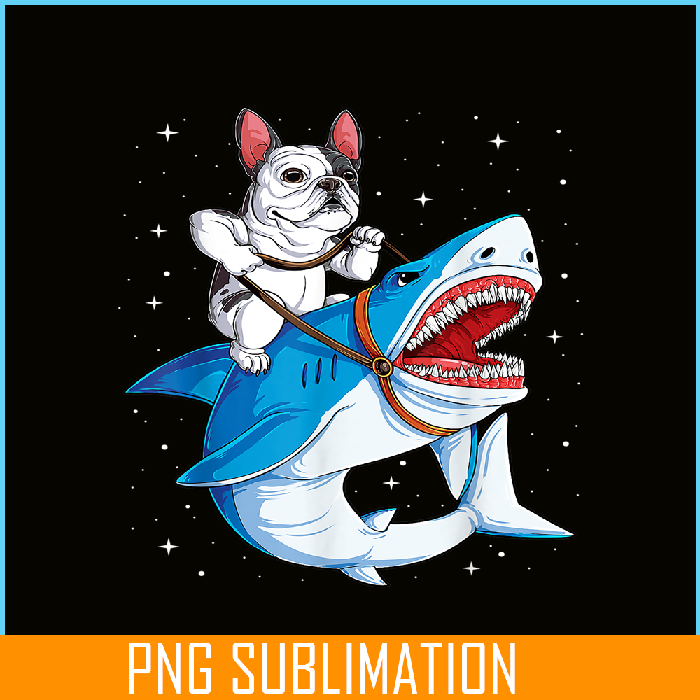 HL16102381-French Bulldog Shark PNG, Frenchie Dog Lover PNG, French Dog Artwork PNG.png