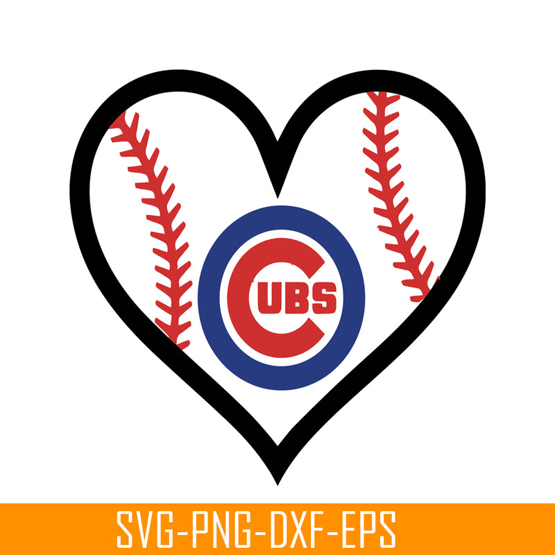 MLB01122305-Chicago Cubs The White Heart SVG PNG DXF EPS AI, Major League Baseball SVG, MLB Lovers SVG MLB01122305.png