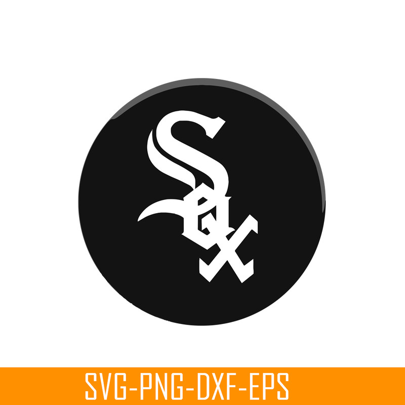 MLB01122307-Chicago White Sox Black Logo SVG PNG DXF EPS AI, Major League Baseball SVG, MLB Lovers SVG MLB01122307.png