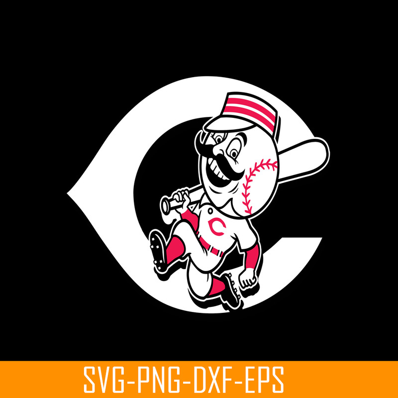 MLB01122321-Cincinnati Reds The White Player SVG PNG DXF EPS AI, Major League Baseball SVG, MLB Lovers SVG MLB01122321.png