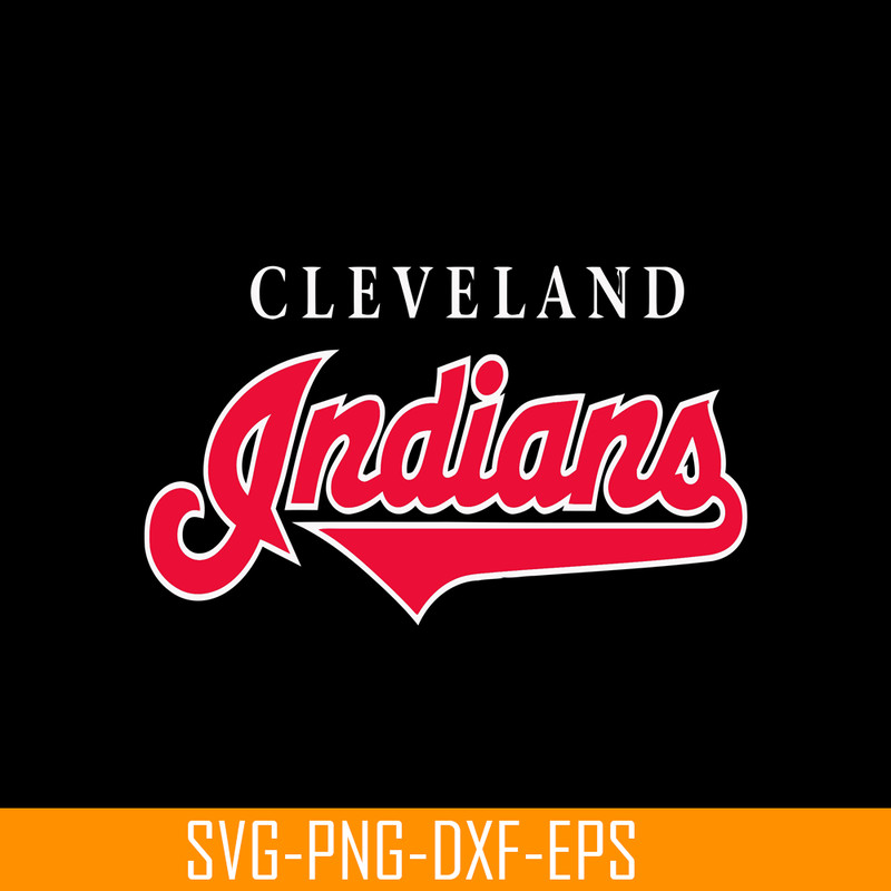 MLB01122335-Cleveland Indians The Text SVG PNG DXF EPS AI, Major League Baseball SVG, MLB Lovers SVG MLB01122335.png