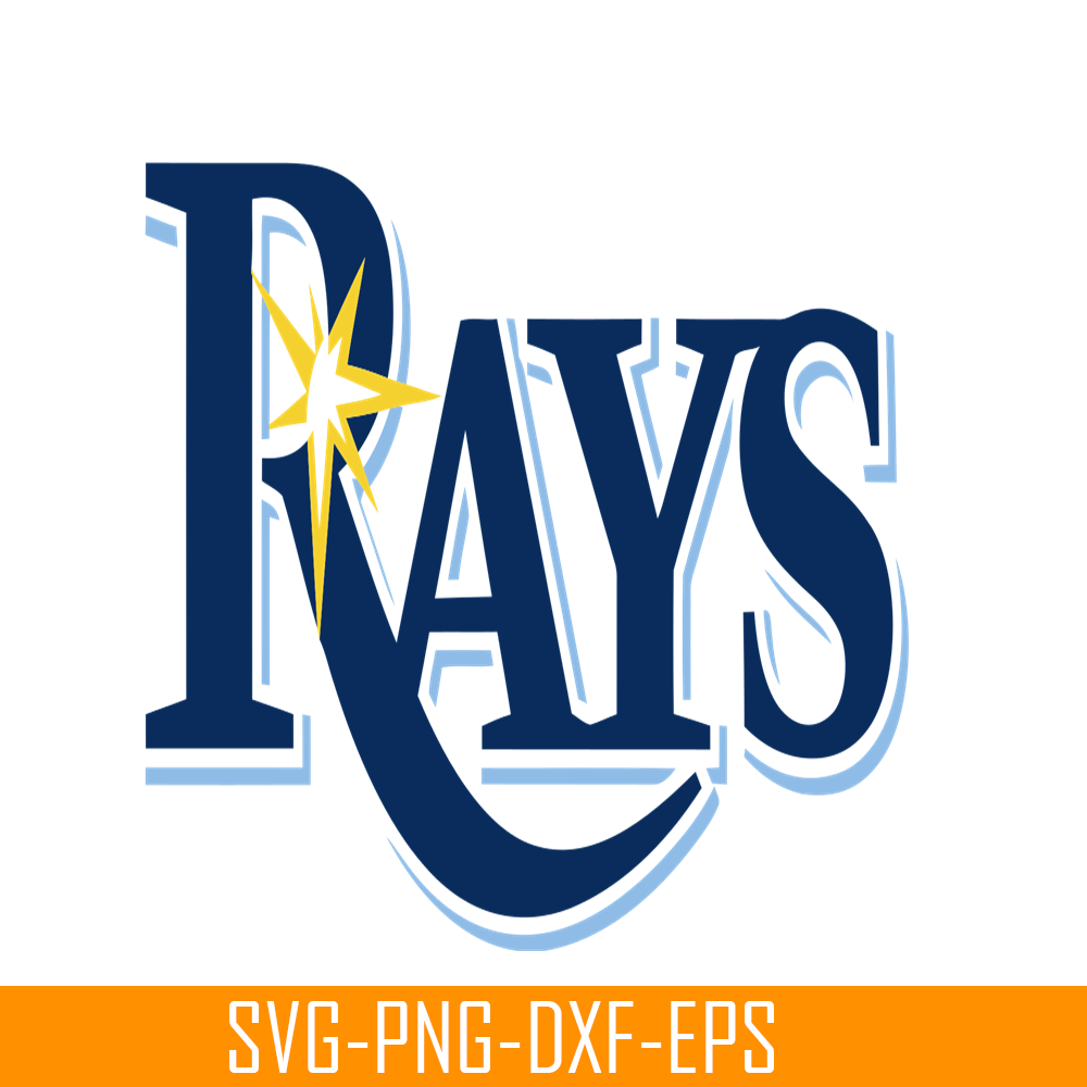 MLB2041223124-Tampa Bay Rays Blue Text SVG, Major League Baseball SVG, Baseball SVG MLB2041223124.png
