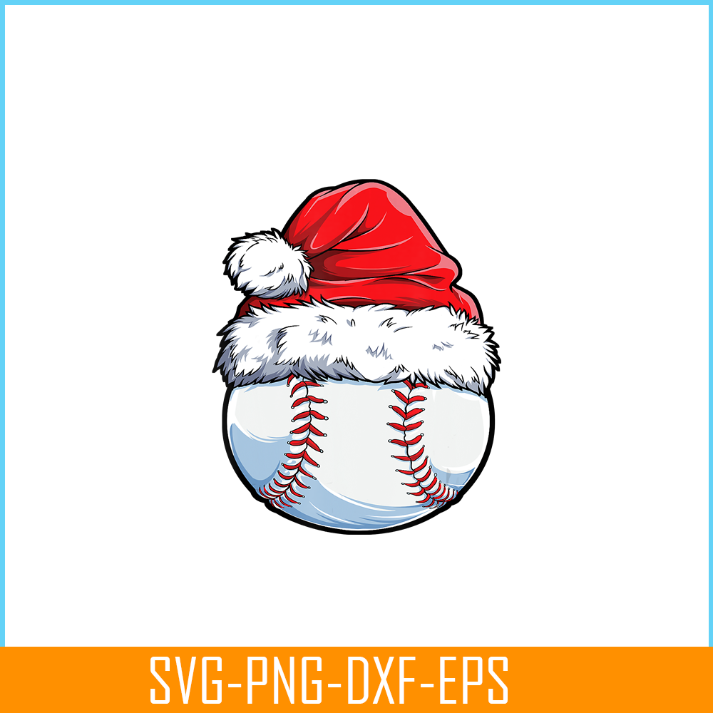 PNG141023139-Christmas Baseball Ball Santa Hat Funny Sport Xmas Boys Men T-Shirt Png.png