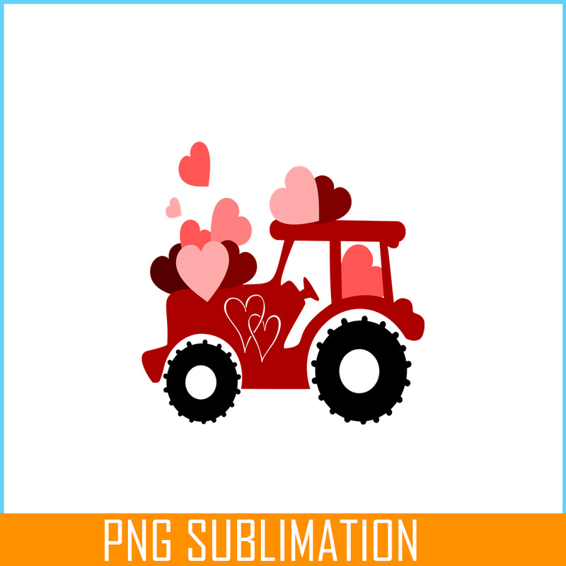 VLT21102374-Hearts Truck PNG, Sweet Valentine PNG, Valentine Holidays PNG.png