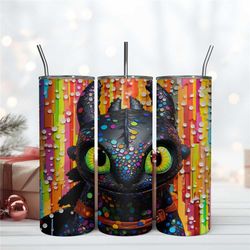 dragon toothless tumbler wrap design, dragon wrap 20oz, 20oz skinny tumbler instant download