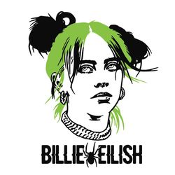 billie eilish svg, trending svg, pop star svg, singer svg, billie eilish cartoon, bad guy svg, minimalist billie eilish,