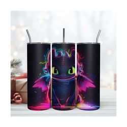 3d lightning toothless skinny tumbler 20oz digital file dragon cute wrap 20oz png file