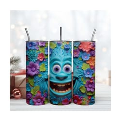 sullivan funny face skinny tumbler 20oz digital file monster company tumbler 20oz wrap png