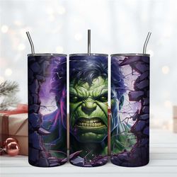 hulk movie tumbler 20oz design, hulk marvel skinny 20oz, skinny 20oz tumbler design digital file