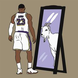 lebron james mirror goat svg, trending svg, lebron james svg, basketball svg, basketball player svg, lebron james fans,