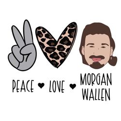 peace love morgan wallen cheetah svg morgan wallen svg