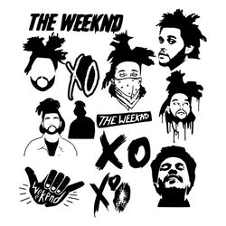 the weeknd xo bundle svg the weeknd svg digital file