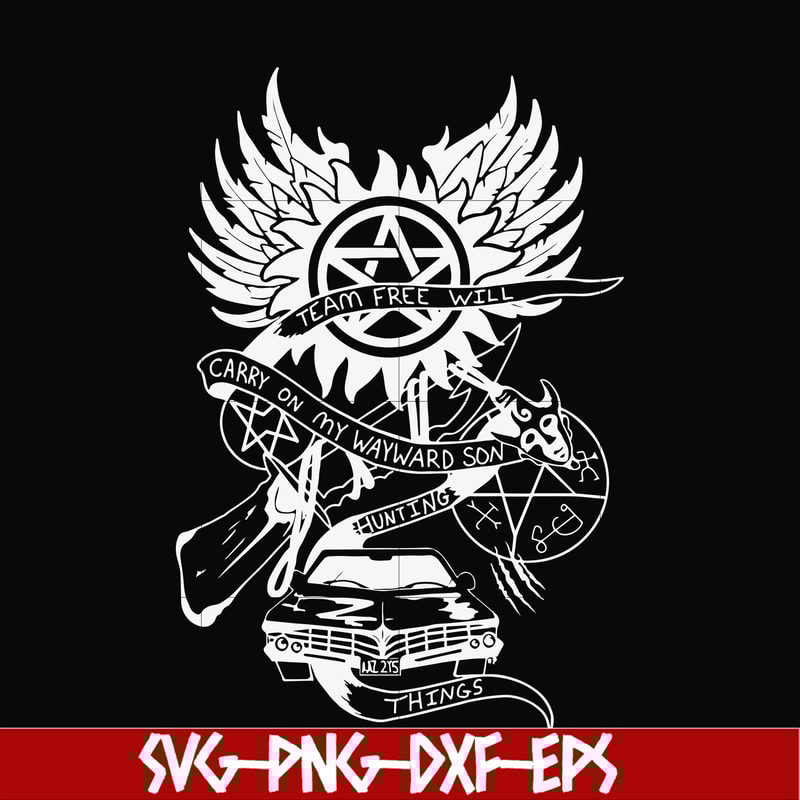 FN000268-Carry on my wayward son svg, png, dxf, eps file FN000268.jpg