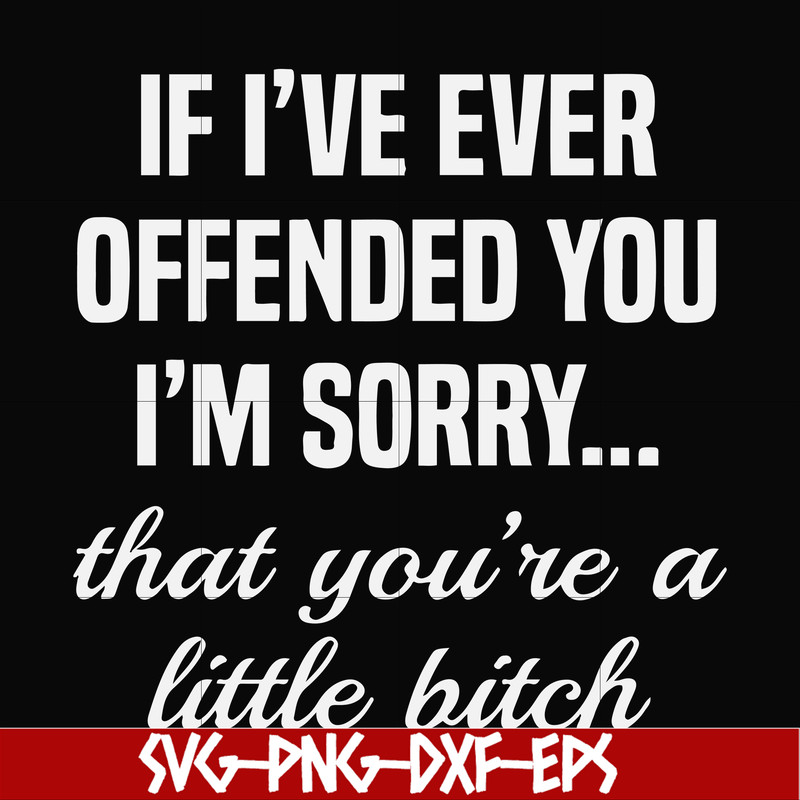 FN000505-If I've ever offended you I'm sorry that you're a little bitch svg, png, dxf, eps file FN000505.jpg