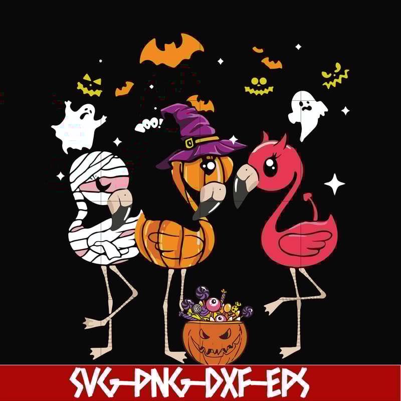 HLW21072013-Flamingo halloween svg, png, dxf, eps digital file HLW2107213.jpg