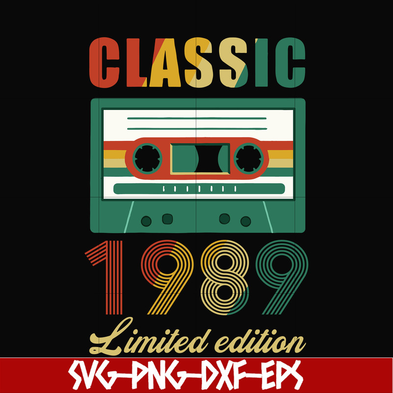 NBD0095-Classic 1989 limited edition svg, png, dxf, eps digital file NBD0095.jpg