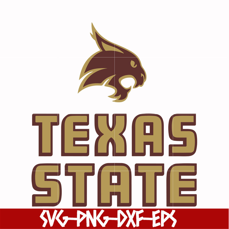 NCAA0000281-Texas State Bobcats svg, png, dxf, eps file NCAA0000281.jpg