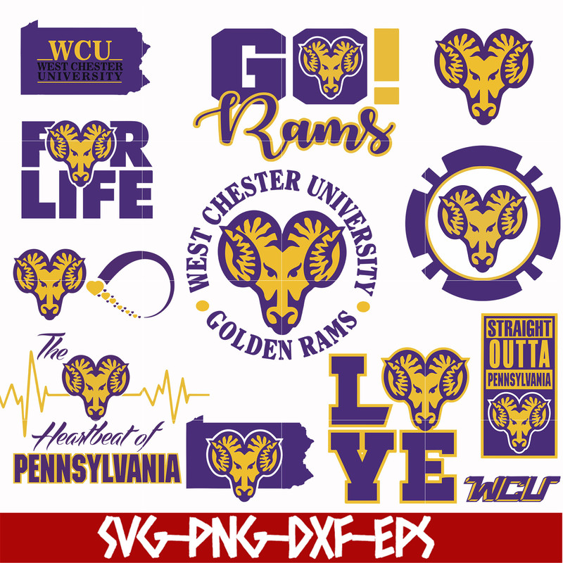 NCAA0000340-West Chester University svg, png, dxf, eps file NCAA0000340.jpg