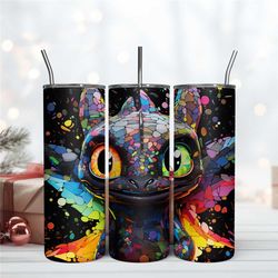 vintage toothless tumbler wrap design, dragon wrap 20oz, 20oz skinny tumbler instant download