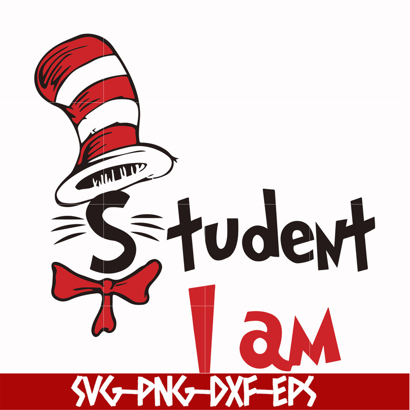 DR000129-Student I am svg, png, dxf, eps file DR000129.jpg