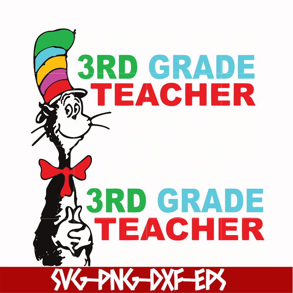 DR00033-3rd grade teacher svg, png, dxf, eps file DR00033.jpg
