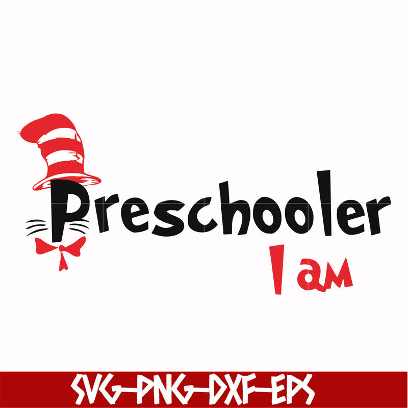 DR00069-Preschooler I am svg, png, dxf, eps file DR00069.jpg