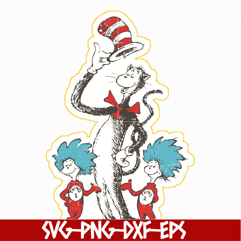 DR05012129-The Cat in the Hat svg, Cat and the thing svg, dr svg, png, dxf, eps file DR05012129.jpg