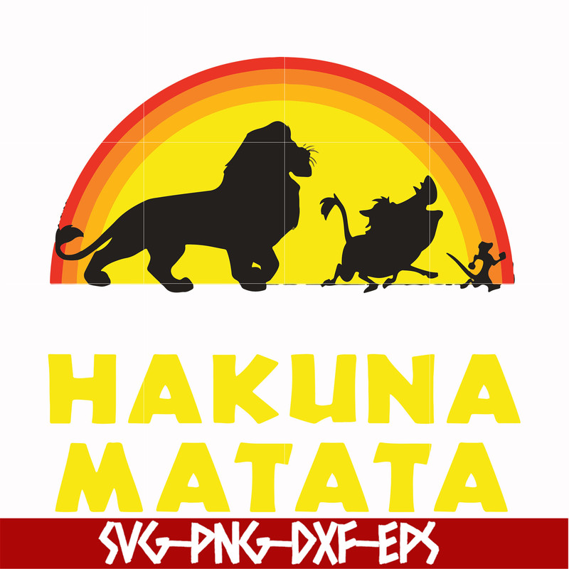 FN000158-Hakuna Matata svg, png, dxf, eps file FN000158.jpg
