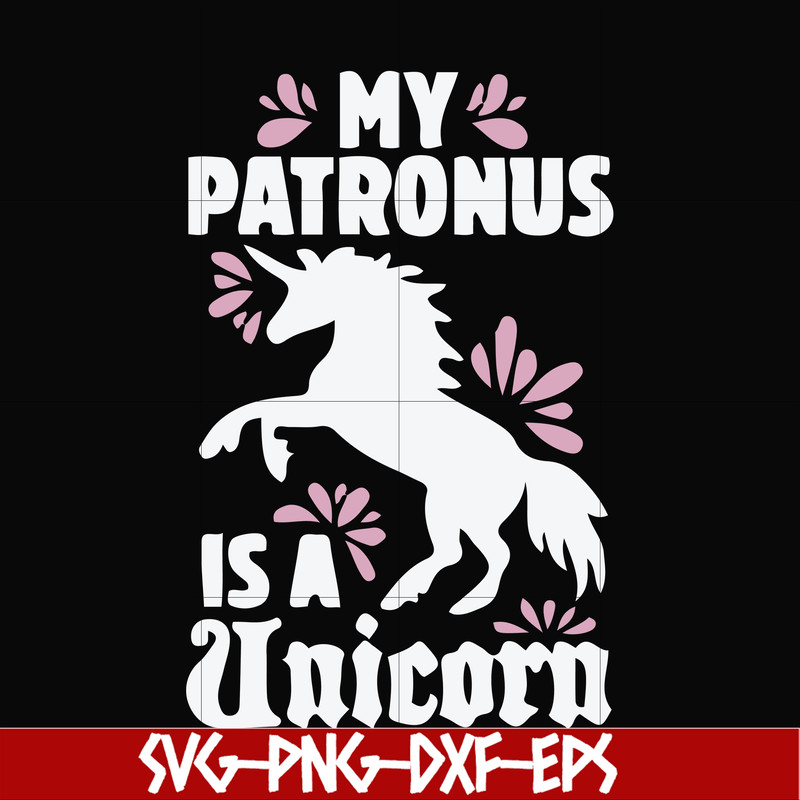 FN000569-My patronus is a Unicorn svg, png, dxf, eps file FN000569.jpg