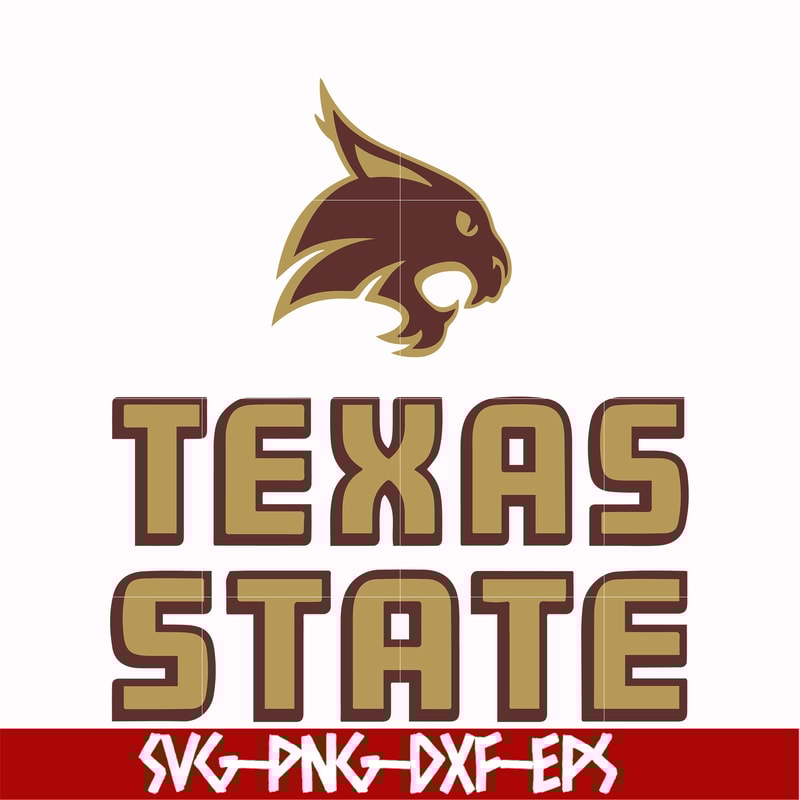 NCAA0000281-Texas State Bobcats svg, png, dxf, eps file NCAA0000281.jpg