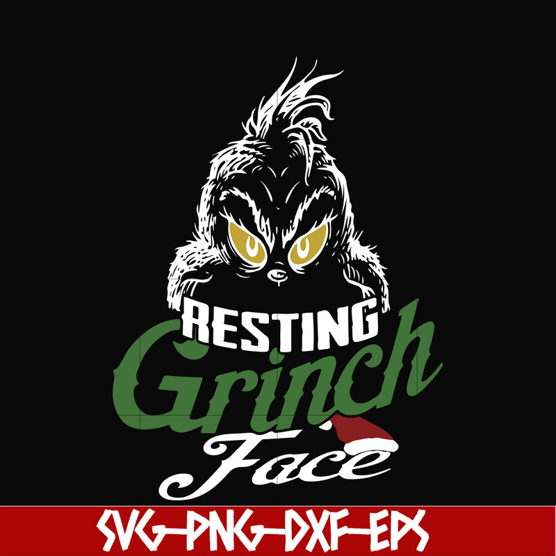 NCRM0006-Resting grinch face svg, png, dxf, eps digital file NCRM0006.jpg