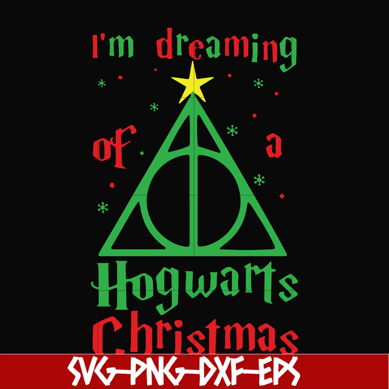 NCRM14072012-Im dreaming of a hogwarts christmas svg, png, dxf, eps digital file NCRM14072012.jpg
