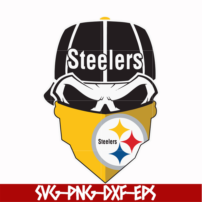 NFL0000173-Steelers skull, svg, png, dxf, eps file NFL0000173.jpg