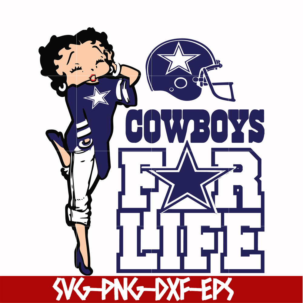 NFL0000203-Cowboys for life, svg, png, dxf, eps file NFL0000203.jpg