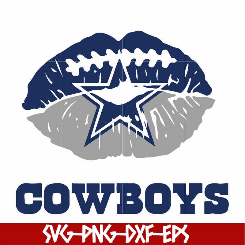 NFL0000205-Cowboys lips, svg, png, dxf, eps file NFL0000205.jpg