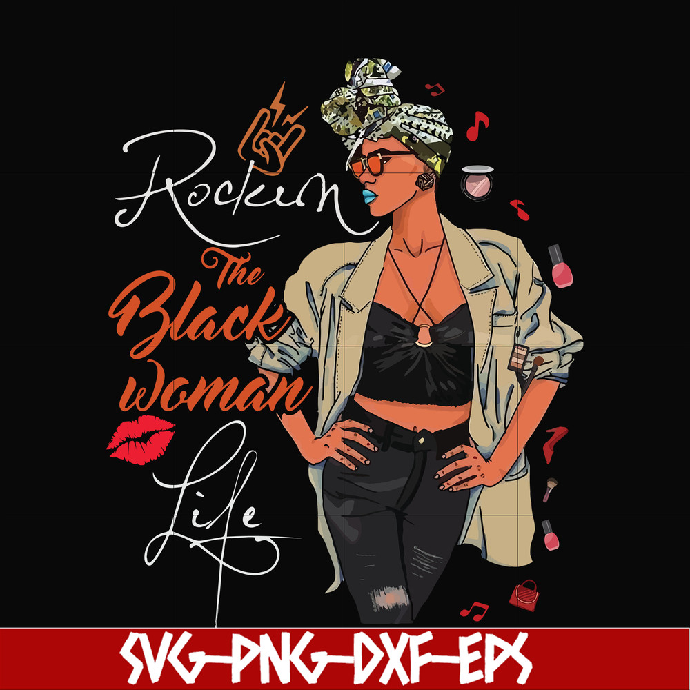 OTH0004-Rockin’ The Pisces Woman Life Black Woman Version svg, png, dxf, eps digital file OTH0004.jpg