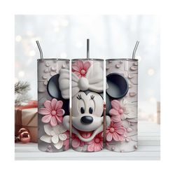 white minnie mouse tumbler design download file png minnie mouse wrap 20oz png