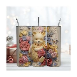 3d winnie the pooh white bear tumbler 20oz digital file the pooh disney skinny 20oz digital file