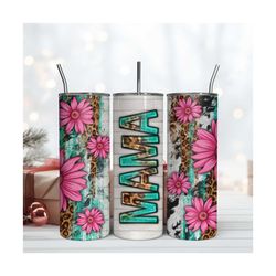 retro mama flower 80s wrap 20oz digital file mama tumbler design sublimation