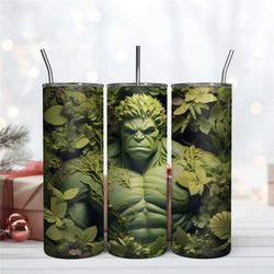 3d green man tumbler digital download file hulk skinny tumbler 20oz digital png