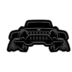 jeep wrangler rubicon front stencil, white svg