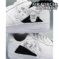 mikey x draken air force 1, hand painted gift, af1 sneakers, custom hand painted shoes, custom shoes, gift for her