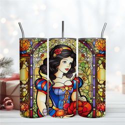 snow white 20oz skinny tumbler template png